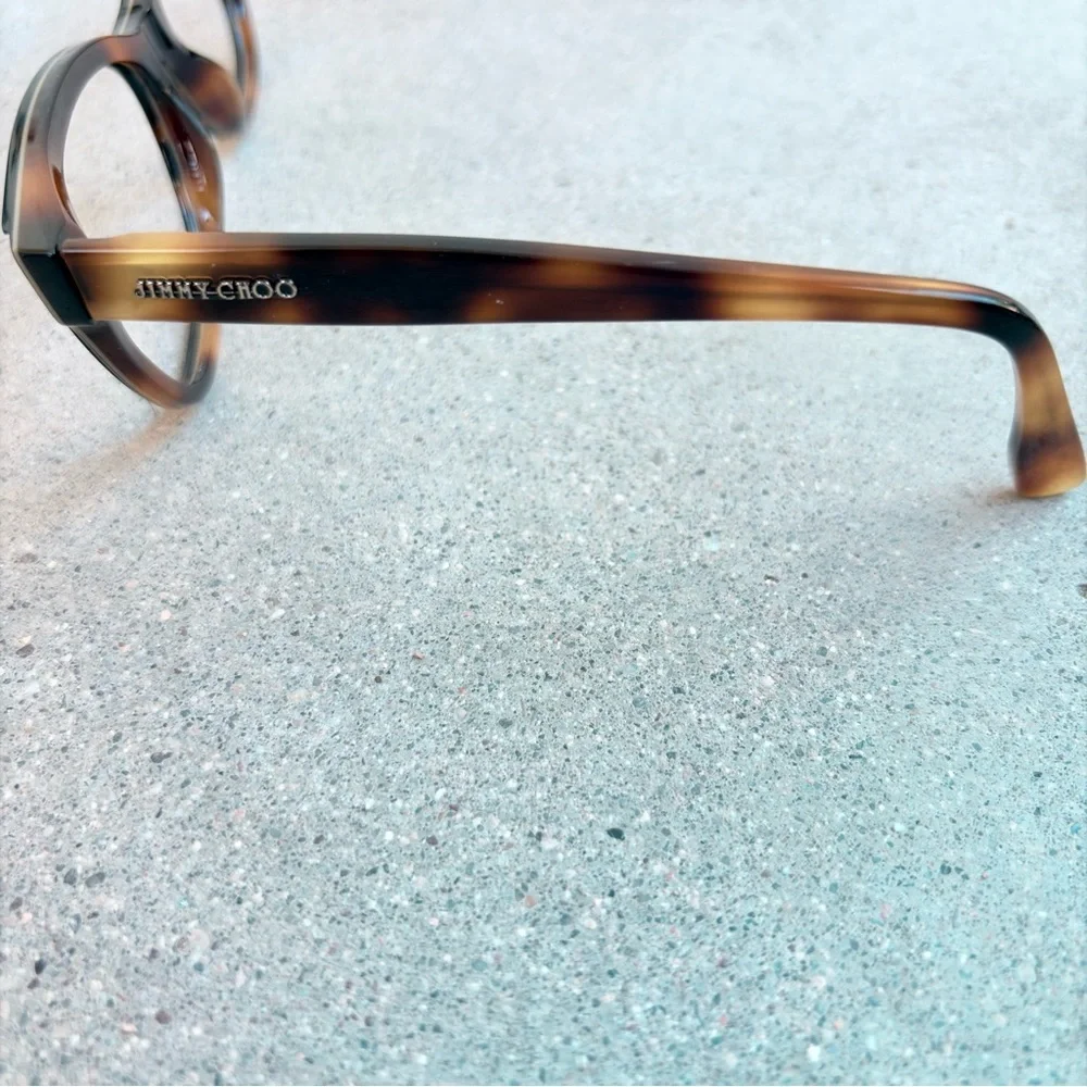 Jimmy Choo Tortoiseshell Women Cat Eye Eyeglass Frames JC145 PUU 140 Frames Only
